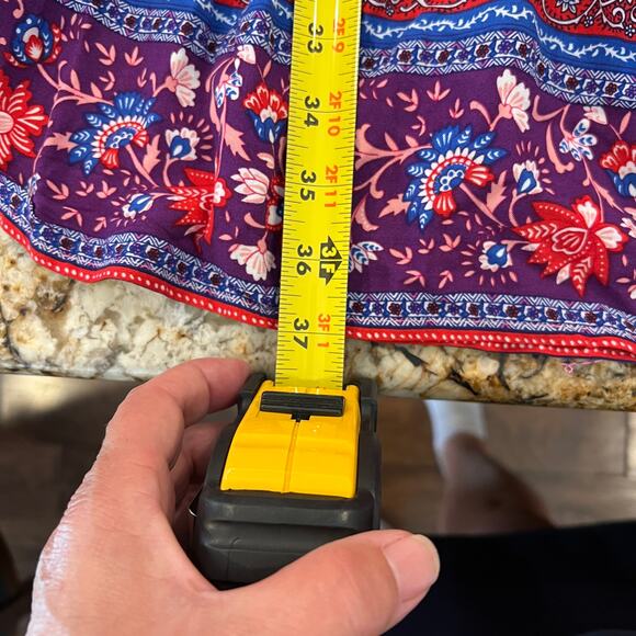 NWT ZESICA Pink Floral Wrap V-Neck Bohemian Ruffle Swing Mini Dress - SIZE L - Picture 7 of 8